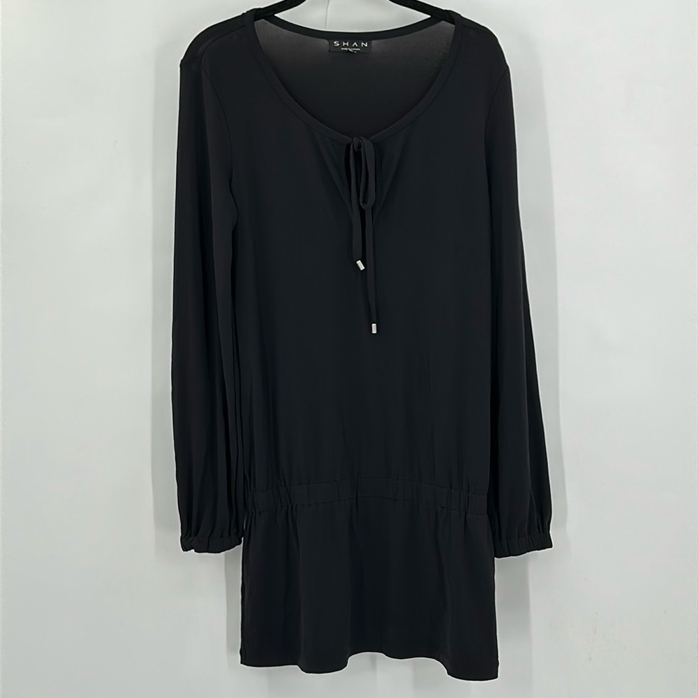 SHAN Long Sleeve Mini Dress Black Size 6